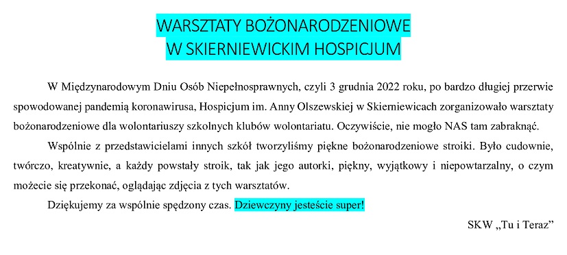 Warsztaty-hospicjum
