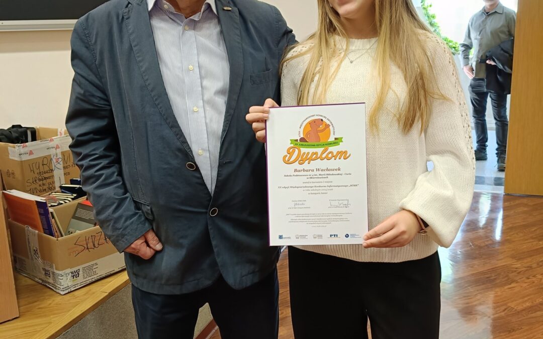 Barbara Wacławek z SP4 wśród najlepszych młodych informatyków w Polsce