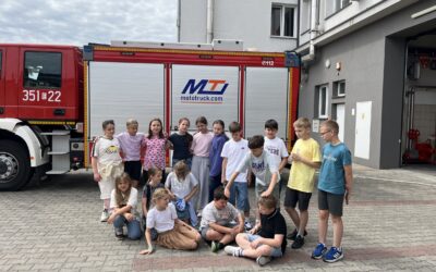 4b z wizytą w Komendzie Miejskiej Państwowej Straży Pożarnej w Skierniewicach
